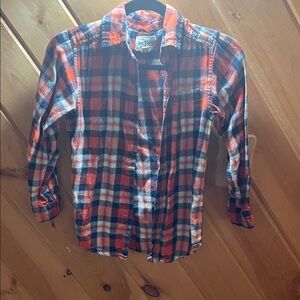 The Children's Place Red and Blue Plaid Button Down Shirt
